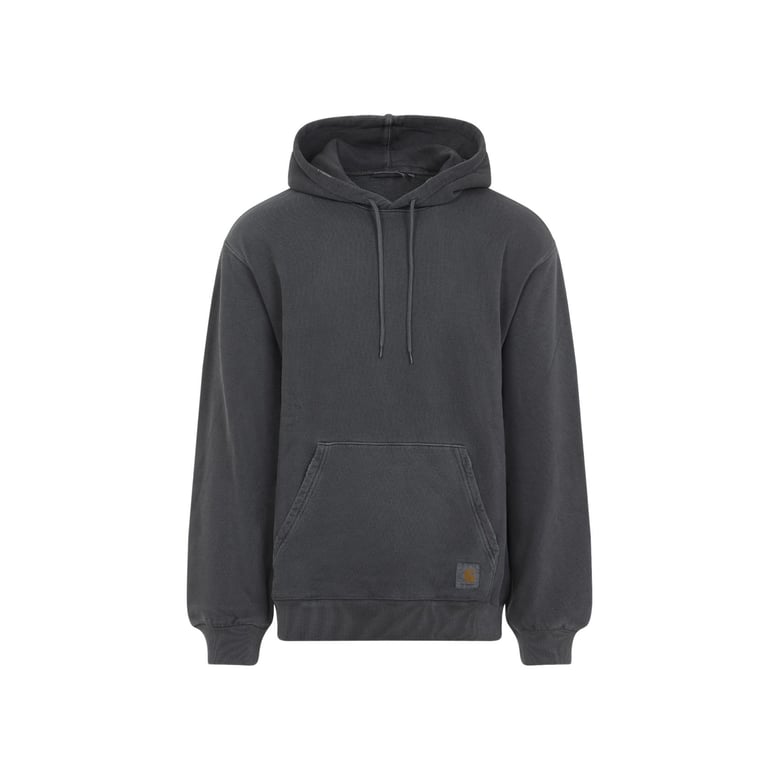 black hooded torion cotton hoodie by Selfnex