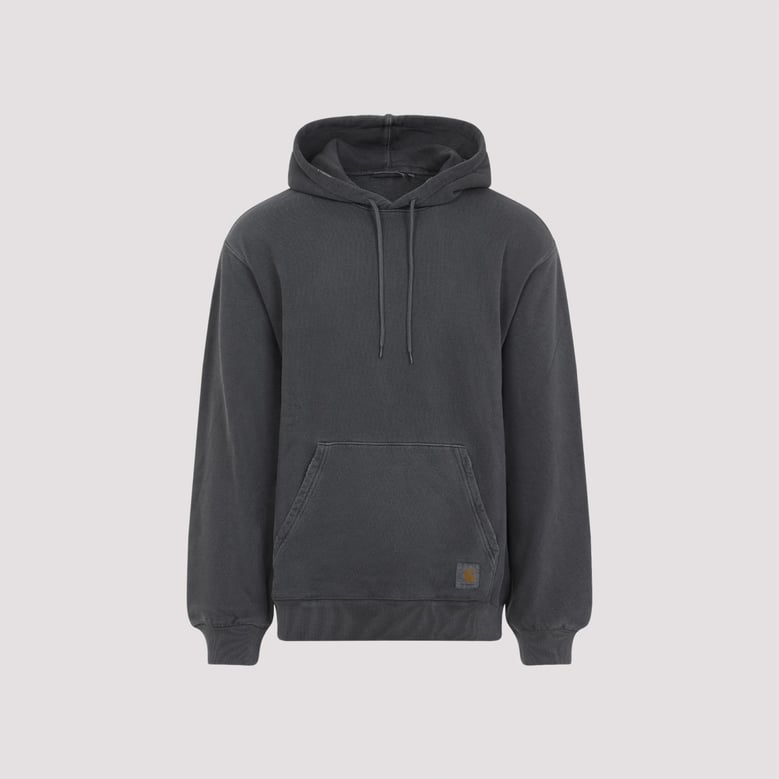 black hooded torion cotton hoodie by Selfnex