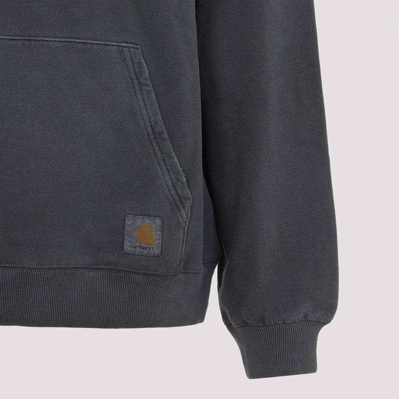 black hooded torion cotton hoodie by Selfnex