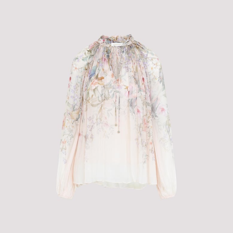 ivory rebellion billow viscose blouse by Selfnex