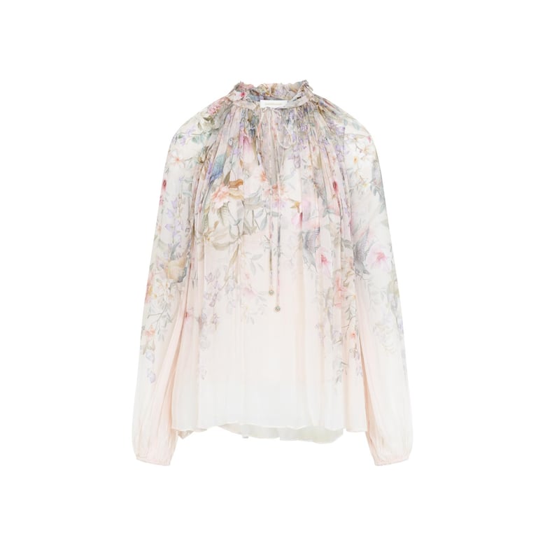 ivory rebellion billow viscose blouse by Selfnex