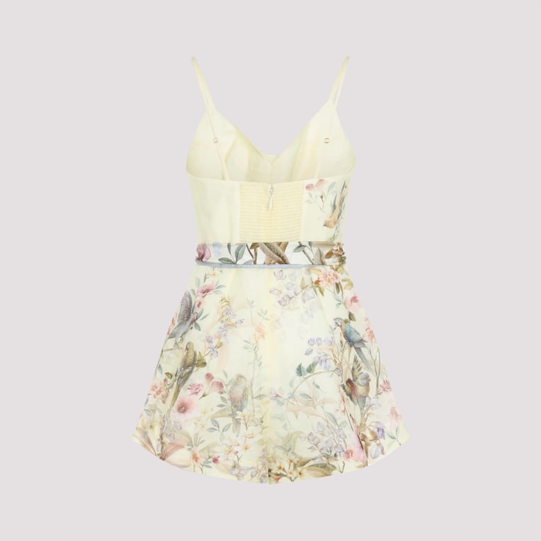 lemon yellow linen rebellion fitted playsuit by Selfnex