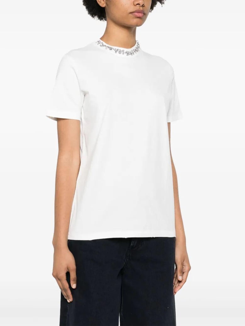 golden w`s regular t-shirt distressed cotton jersey with embroidery by Selfnex