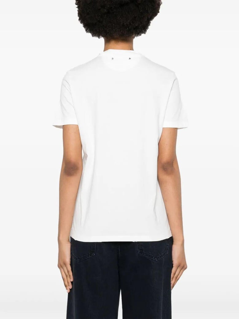 golden w`s regular t-shirt distressed cotton jersey with embroidery by Selfnex
