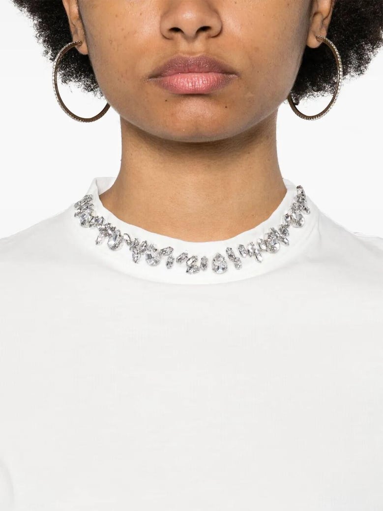 golden w`s regular t-shirt distressed cotton jersey with embroidery by Selfnex
