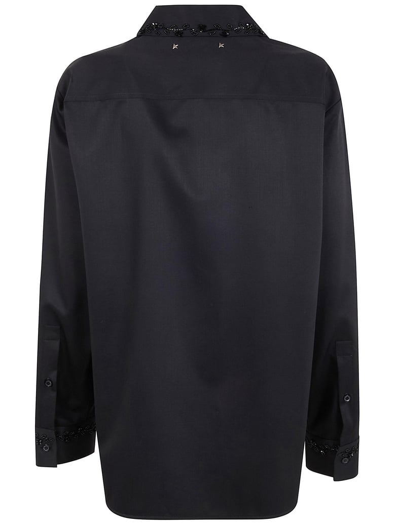 journey w`s pajama shirt with patch pockets and designed edges palma w embroidery by Selfnex