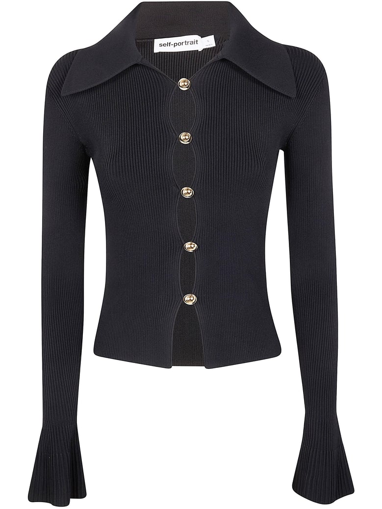 button down knit top by Selfnex