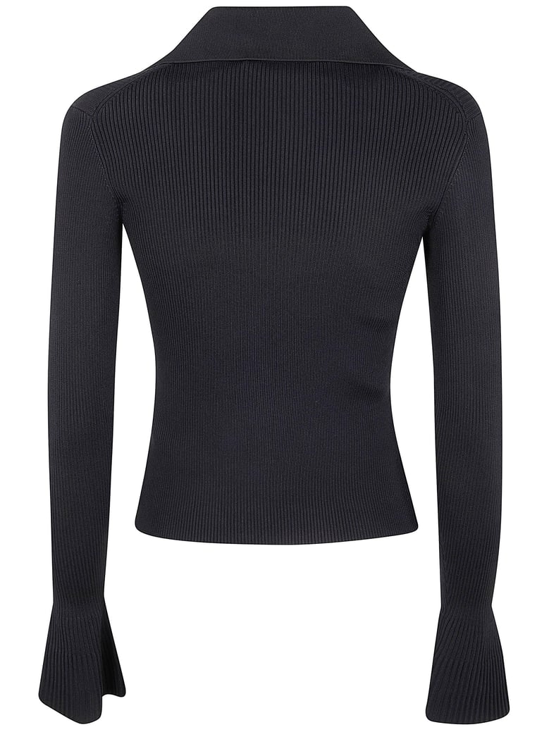 button down knit top by Selfnex
