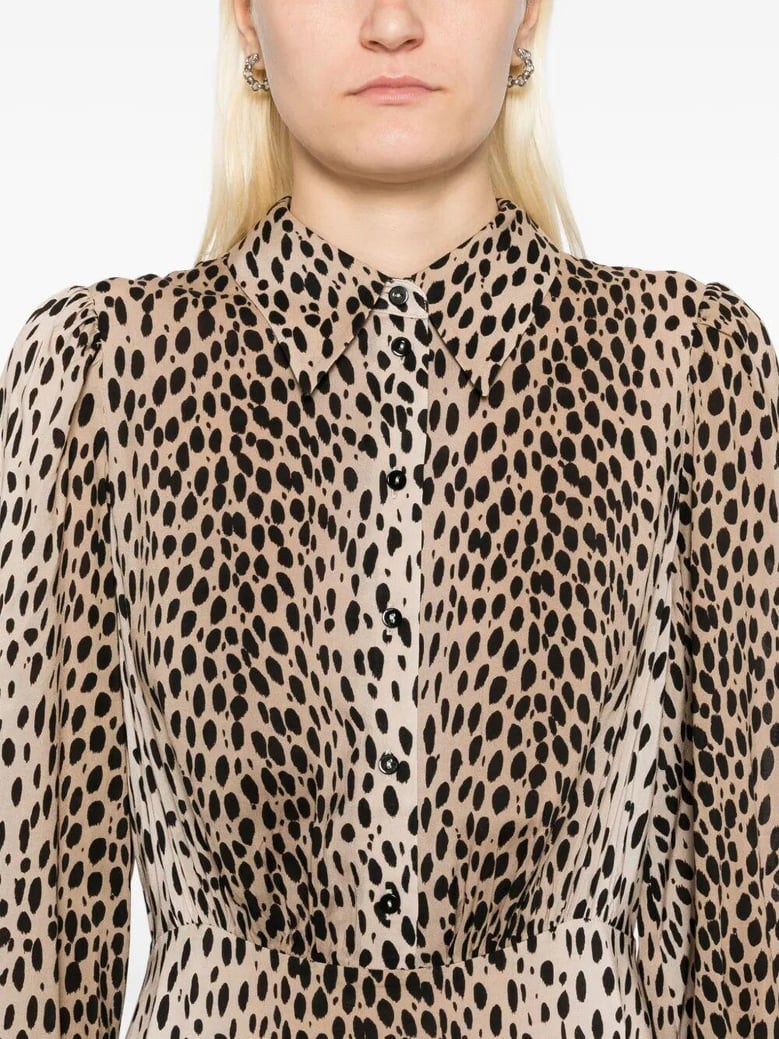 izzy dress antelope spot black by Selfnex