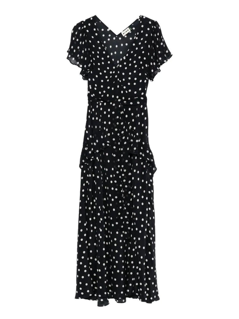 evie dress bohemia spot deep navy by Selfnex