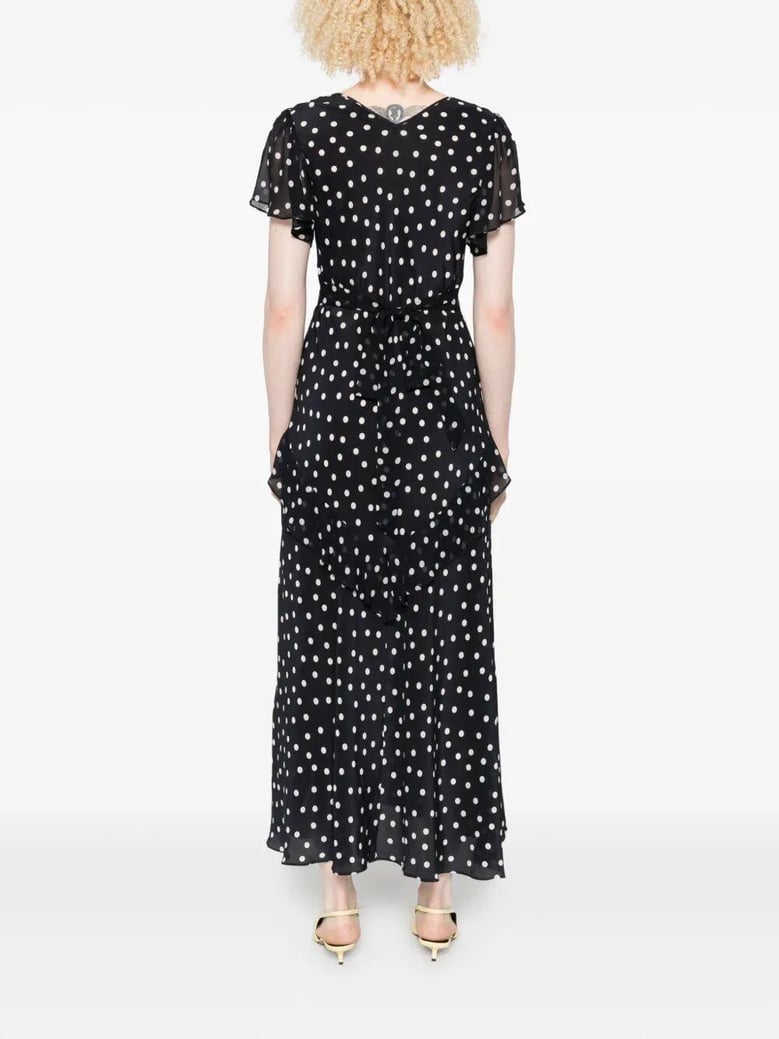 evie dress bohemia spot deep navy by Selfnex