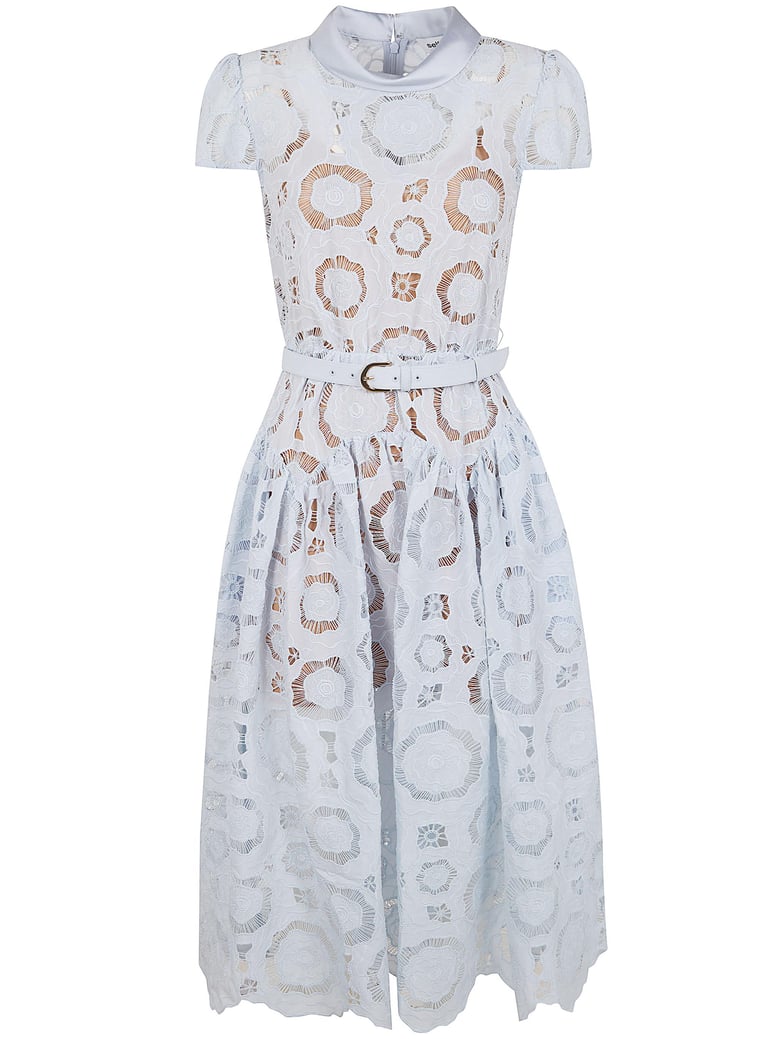 floral lace midi dress by Selfnex