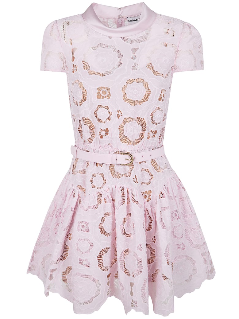 floral lace mini dress by Selfnex