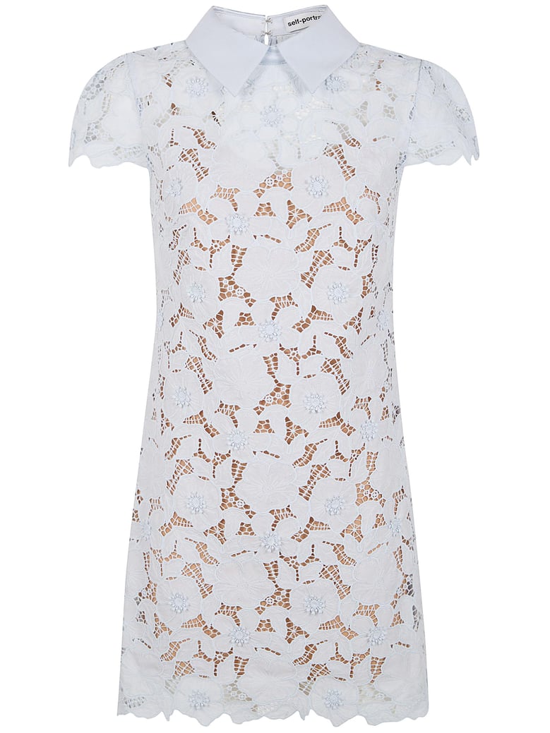 guipure lace mini dress by Selfnex