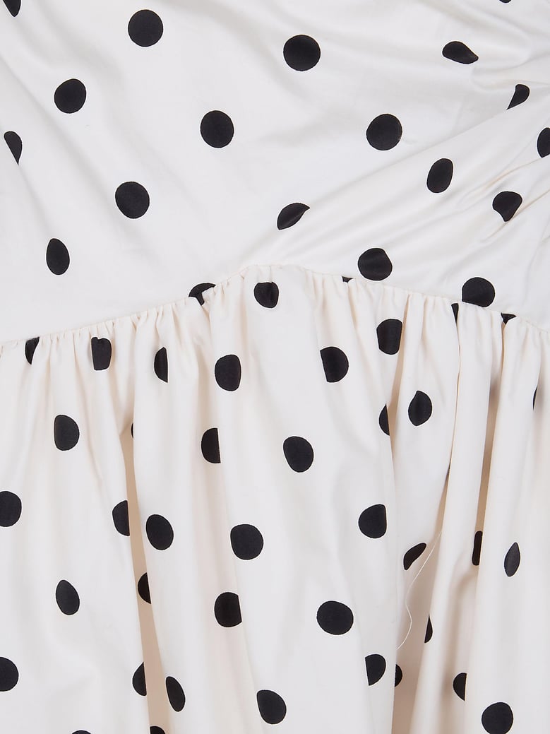 polka dot cotton midi dress by Selfnex