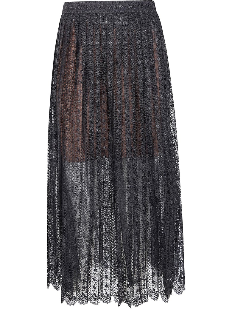 organza lace midi skirt by Selfnex