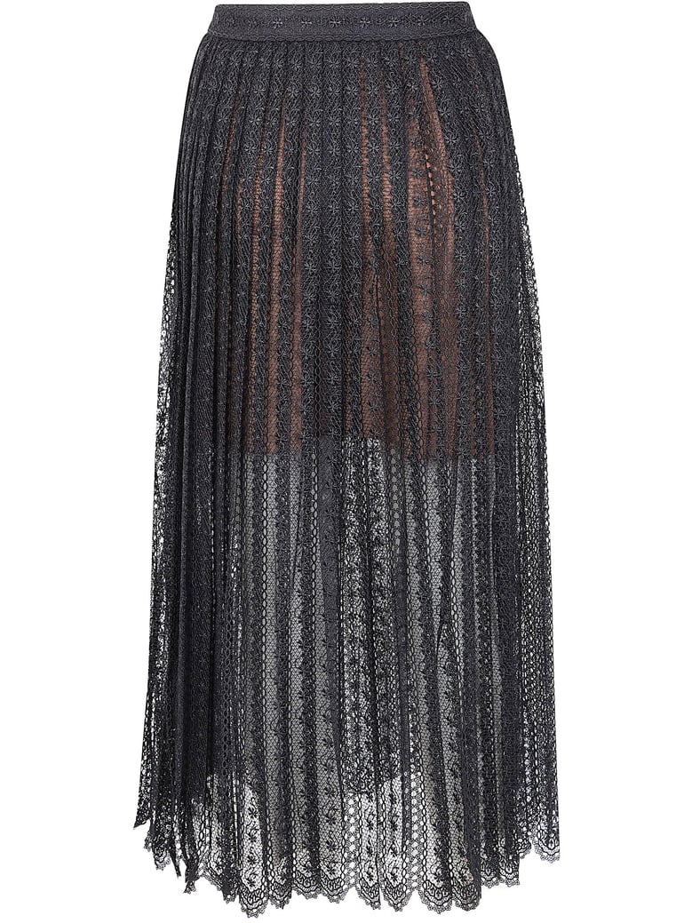 organza lace midi skirt by Selfnex