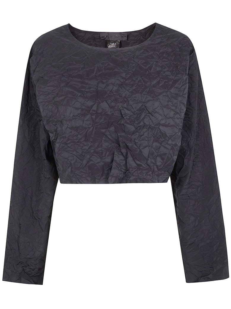 crinkled opaque taffeta sweater by Selfnex