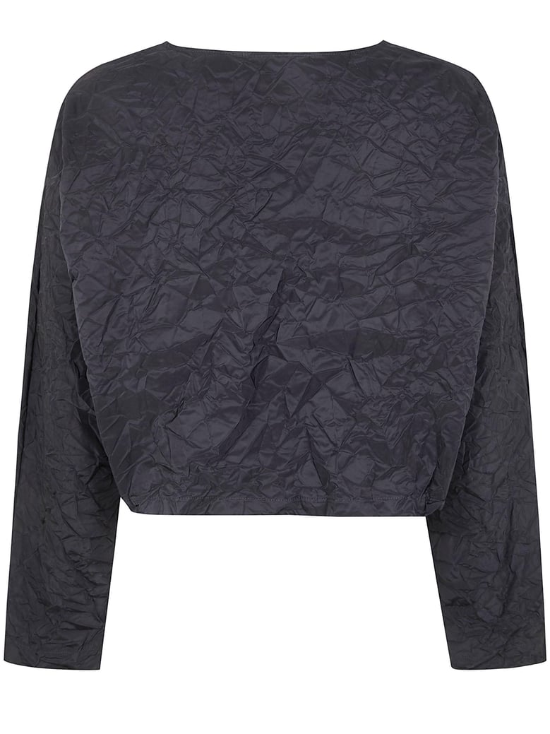crinkled opaque taffeta sweater by Selfnex