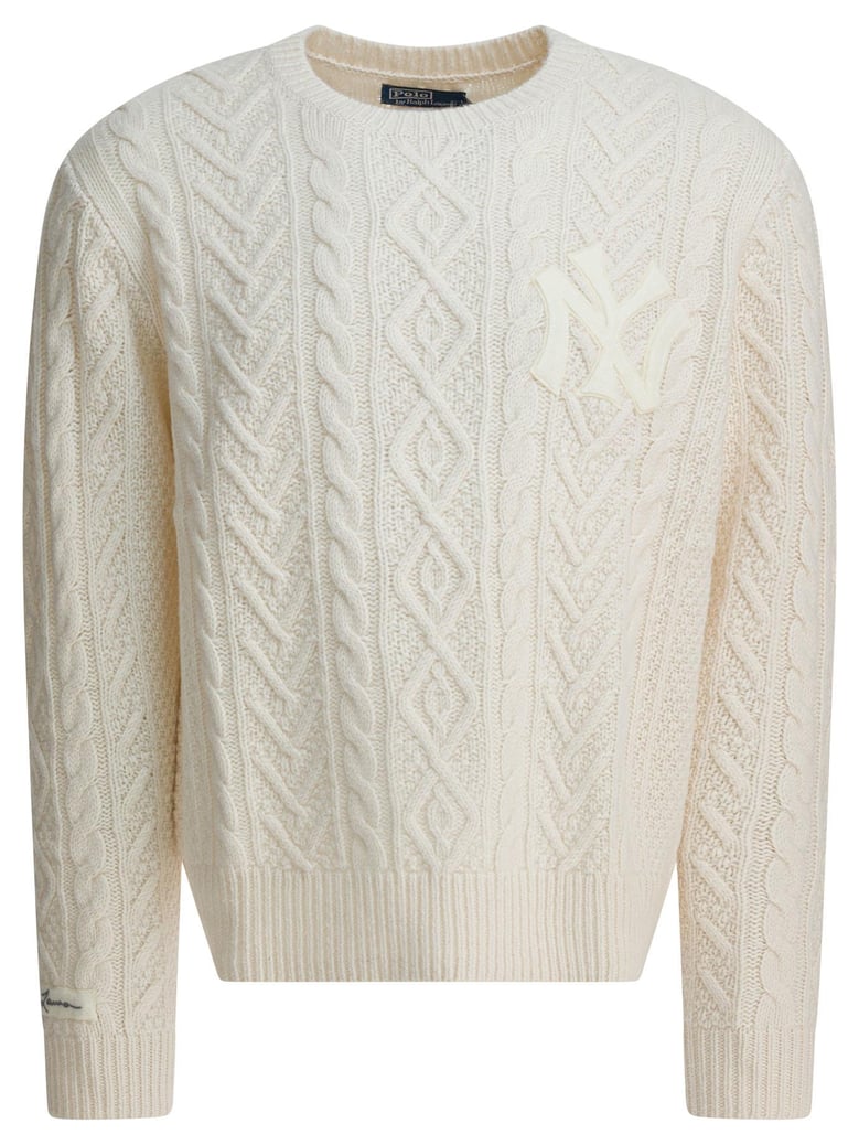 new york yankees™ wool and alpaca crewneck sweater by Selfnex