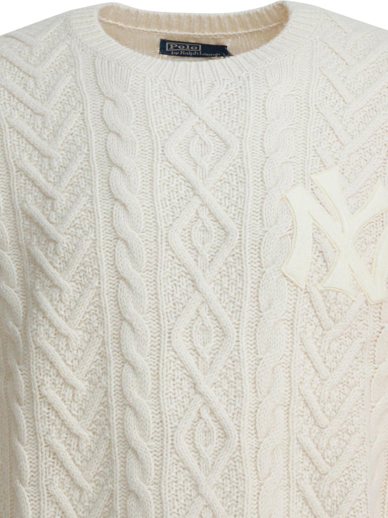 new york yankees™ wool and alpaca crewneck sweater by Selfnex