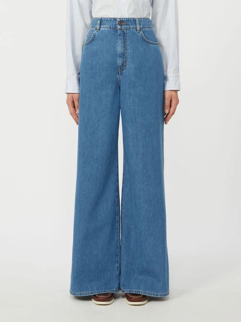 vega denim wide camal pants by Selfnex