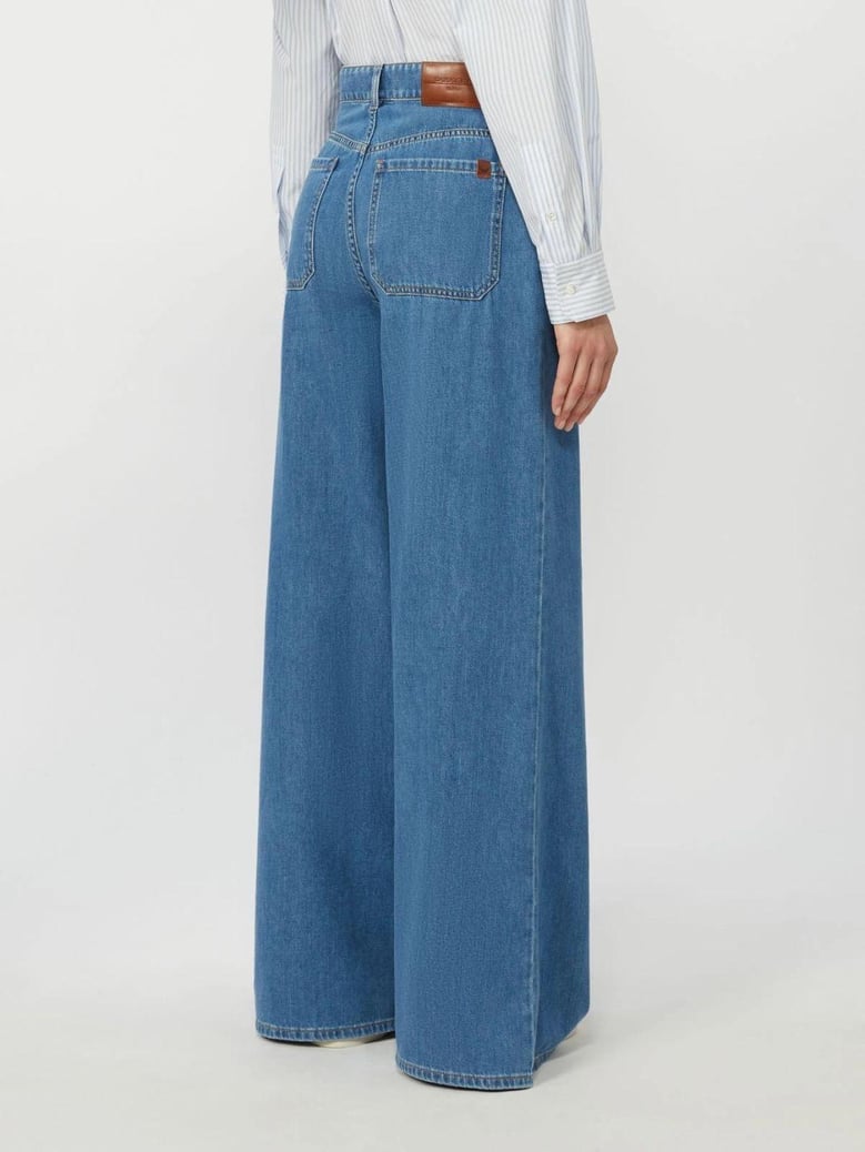 vega denim wide camal pants by Selfnex