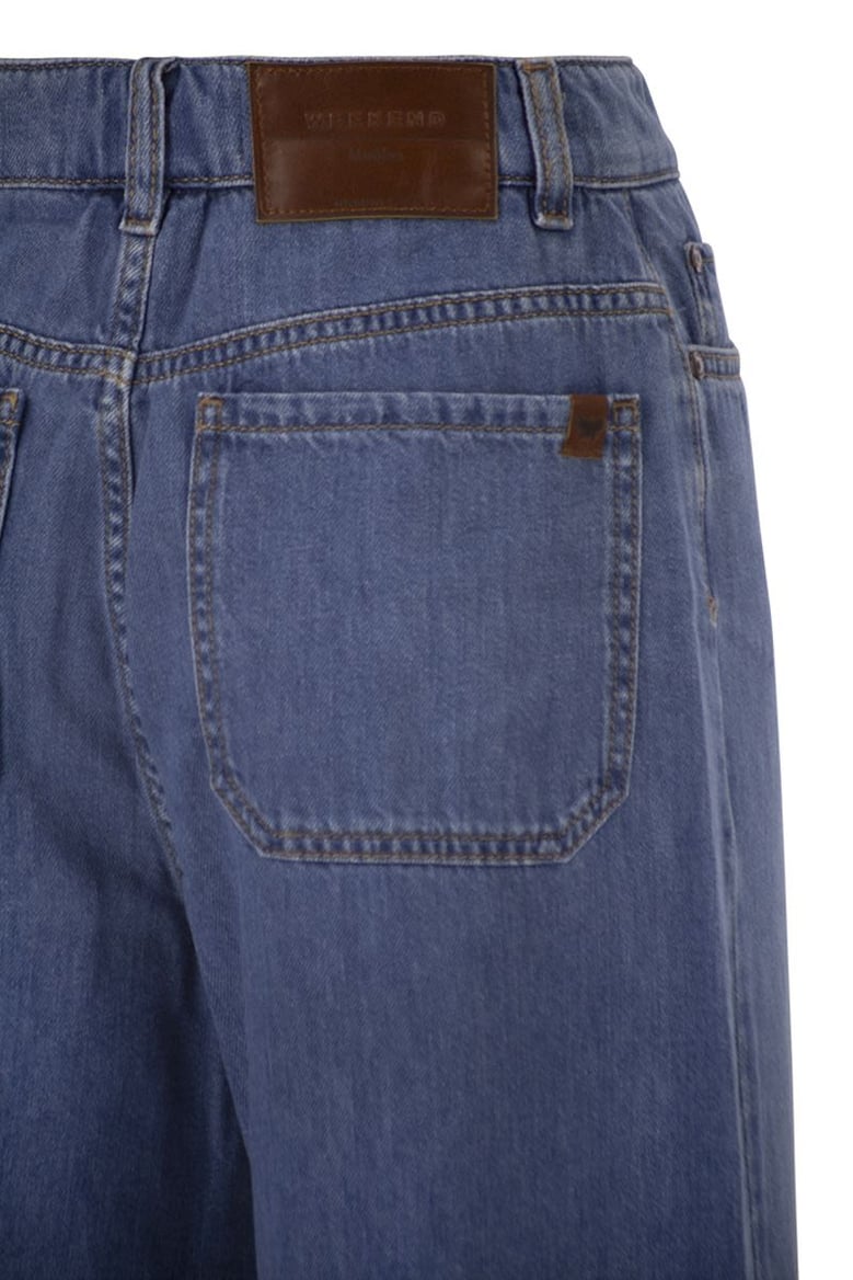 vega denim wide camal pants by Selfnex