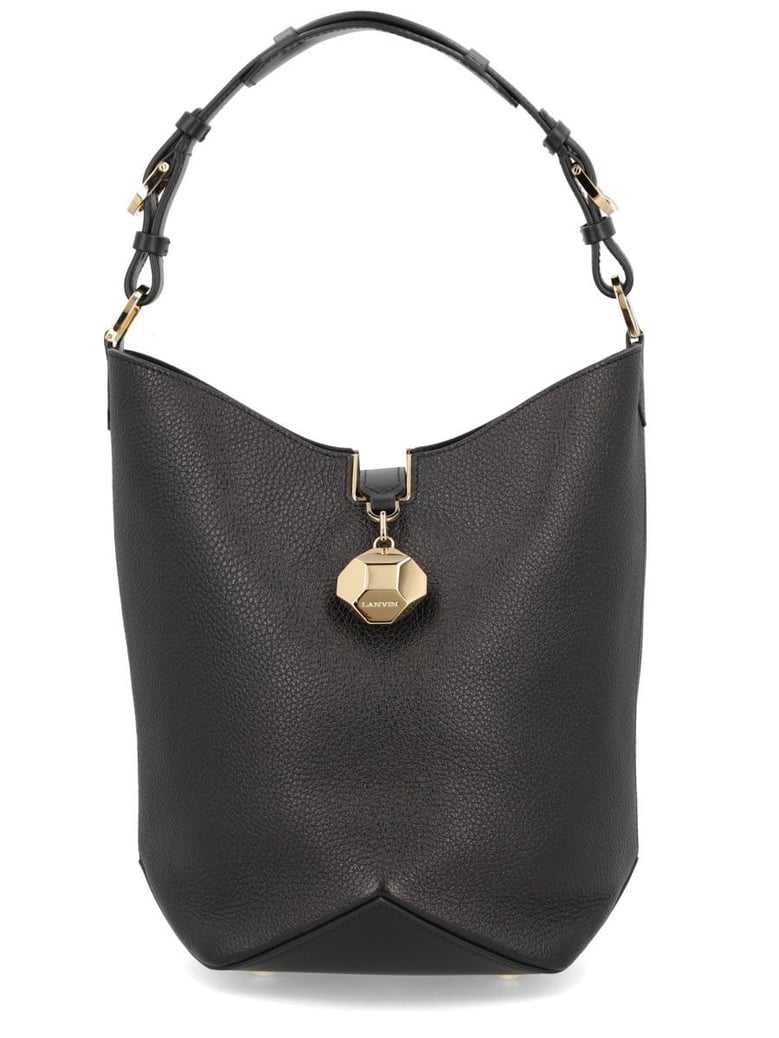 black leather handbag by Selfnex