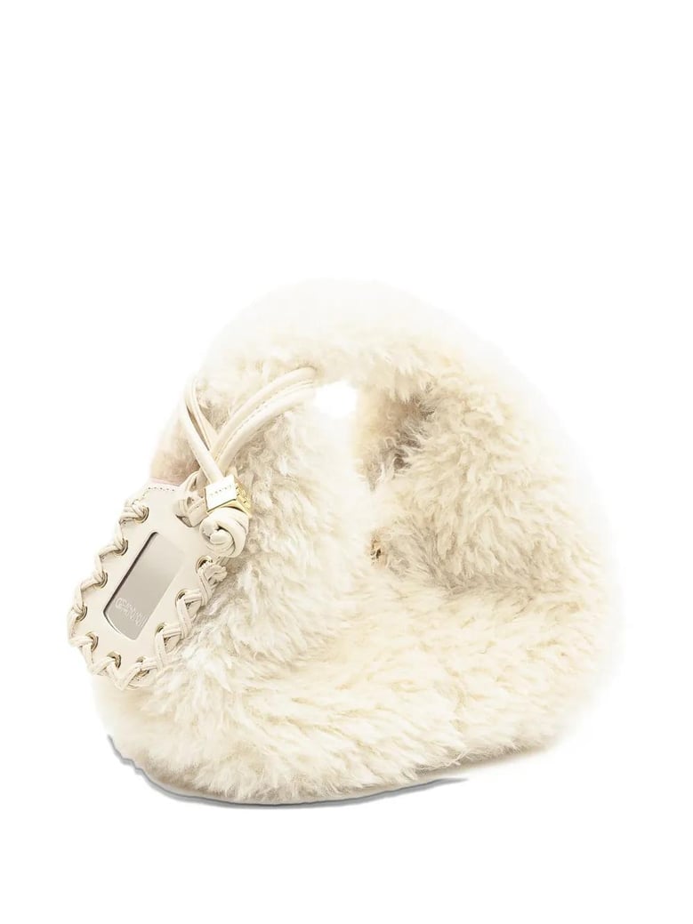 ivory recycled polyester handbag by Selfnex
