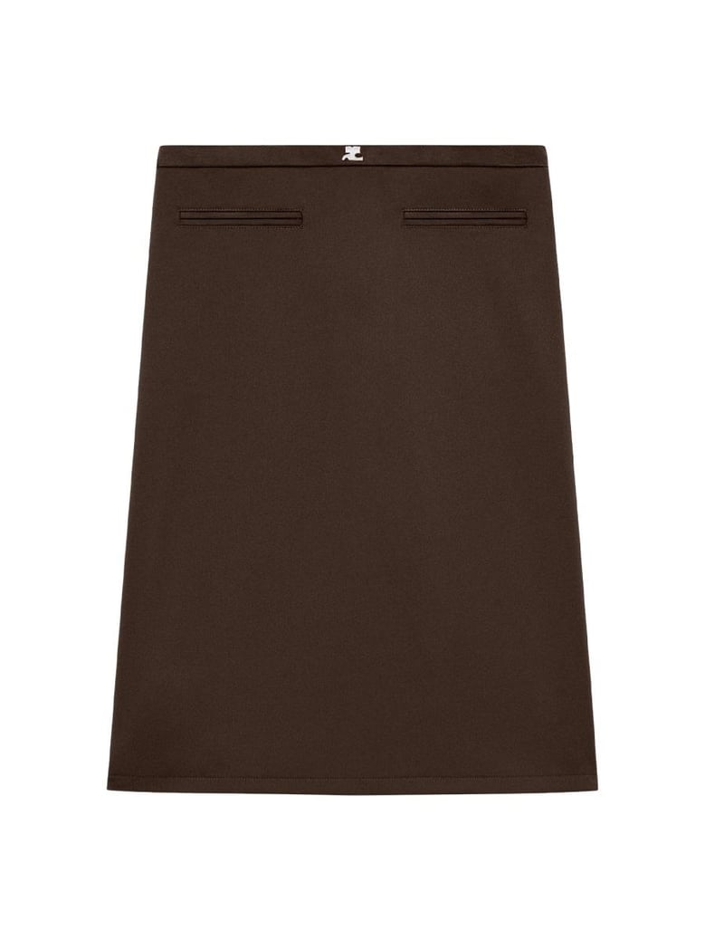 brown polyester skirt by Selfnex