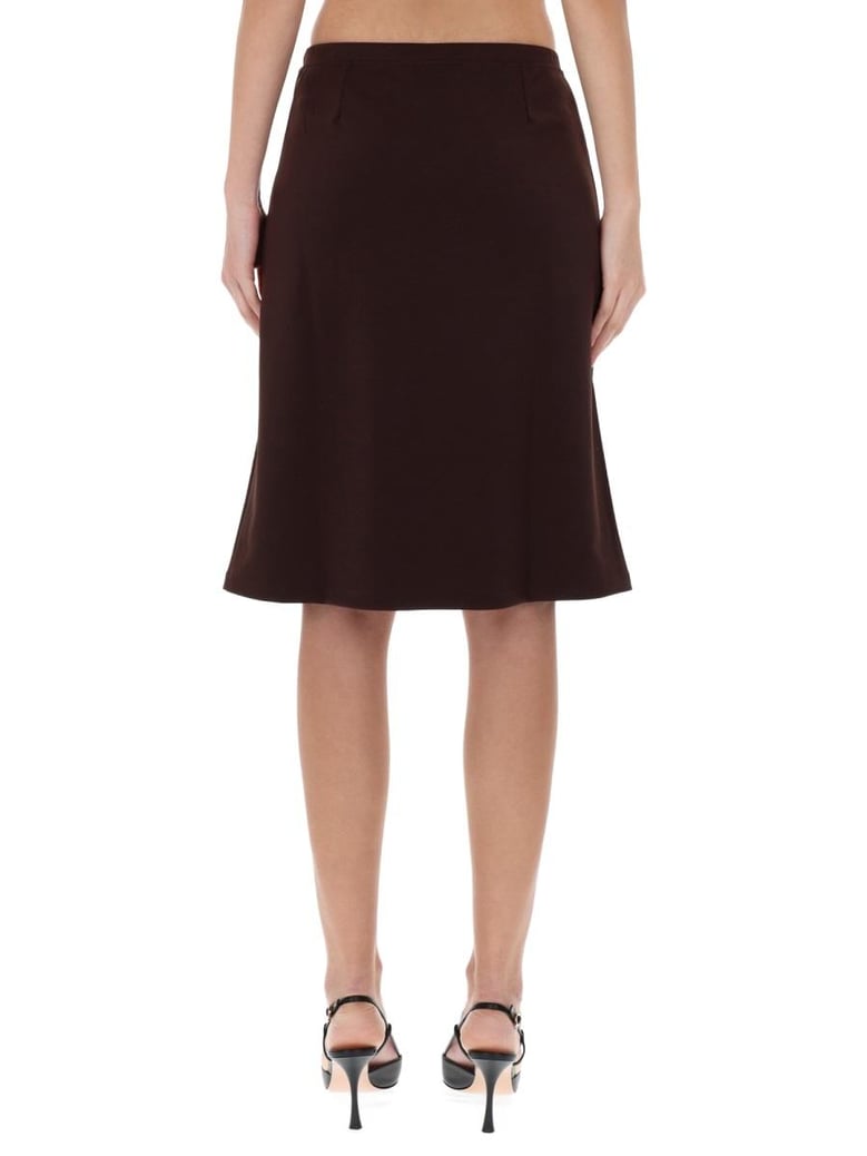 brown polyester skirt by Selfnex