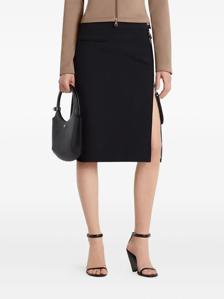 midi skirt with zipper by Selfnex
