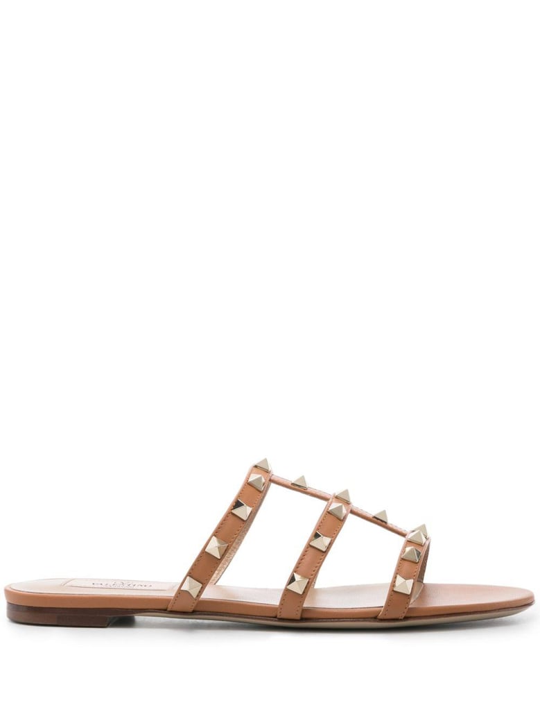 rockstud leather sandals by Selfnex