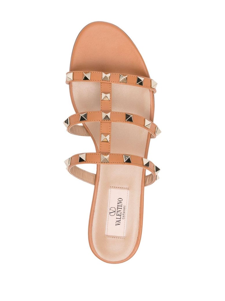 rockstud leather sandals by Selfnex