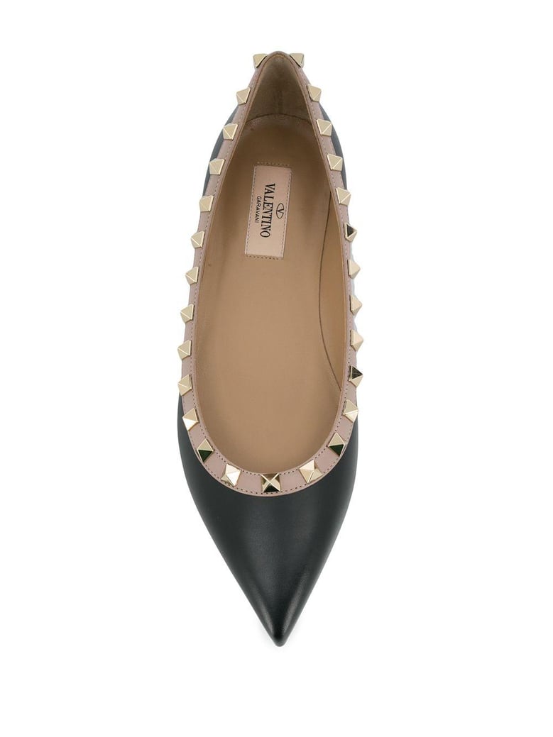 rockstud leather ballets by Selfnex
