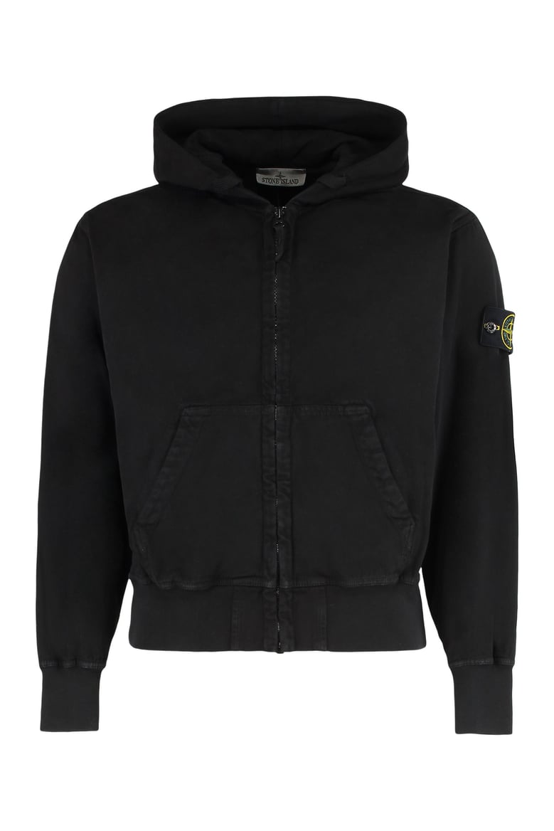 hooded sweatshirt with zipper in cotton by Selfnex