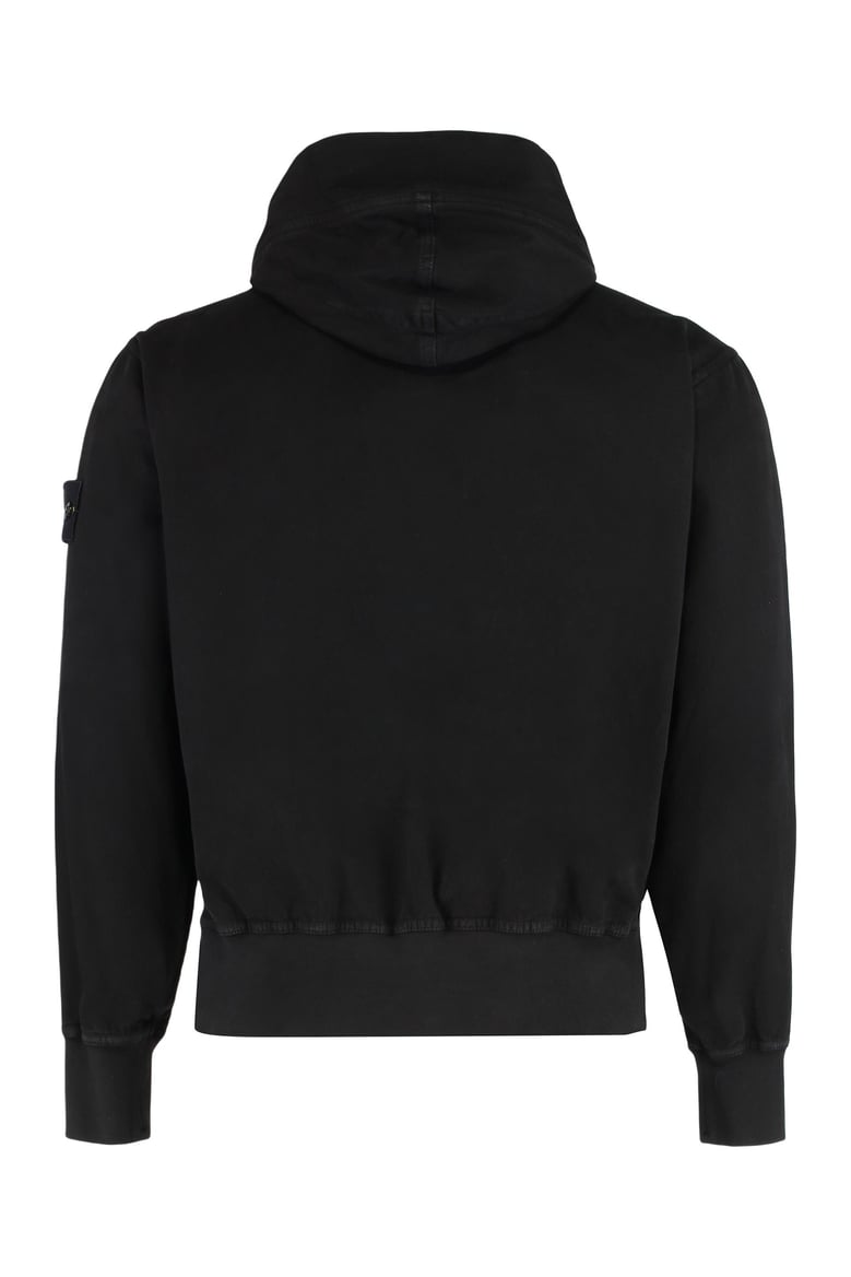 hooded sweatshirt with zipper in cotton by Selfnex