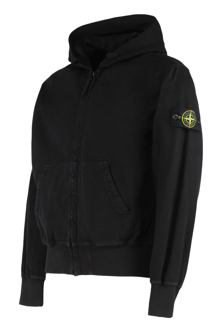 hooded sweatshirt with zipper in cotton by Selfnex