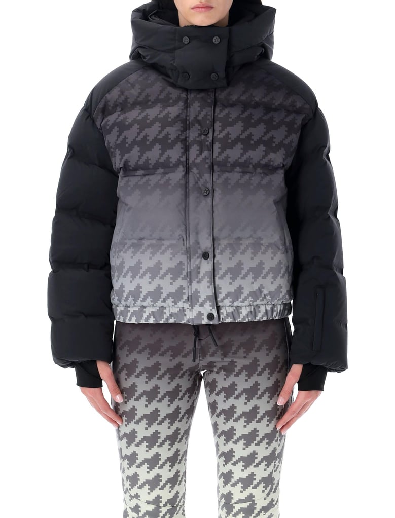 perfect moment black houndstooth moment technical puffer by Selfnex