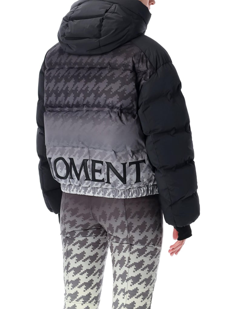 perfect moment black houndstooth moment technical puffer by Selfnex