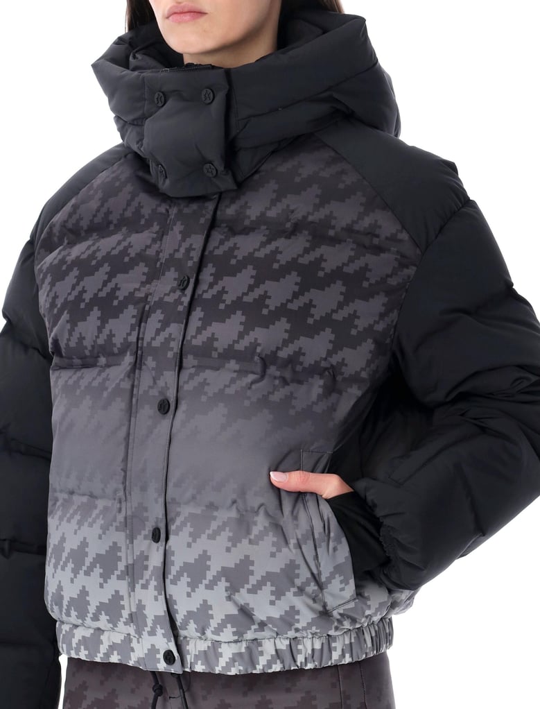 perfect moment black houndstooth moment technical puffer by Selfnex