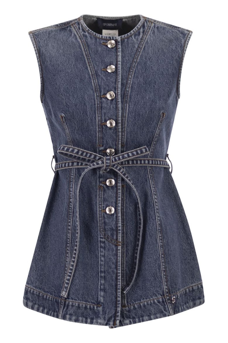 spddominio - denim sleeveless top by Selfnex