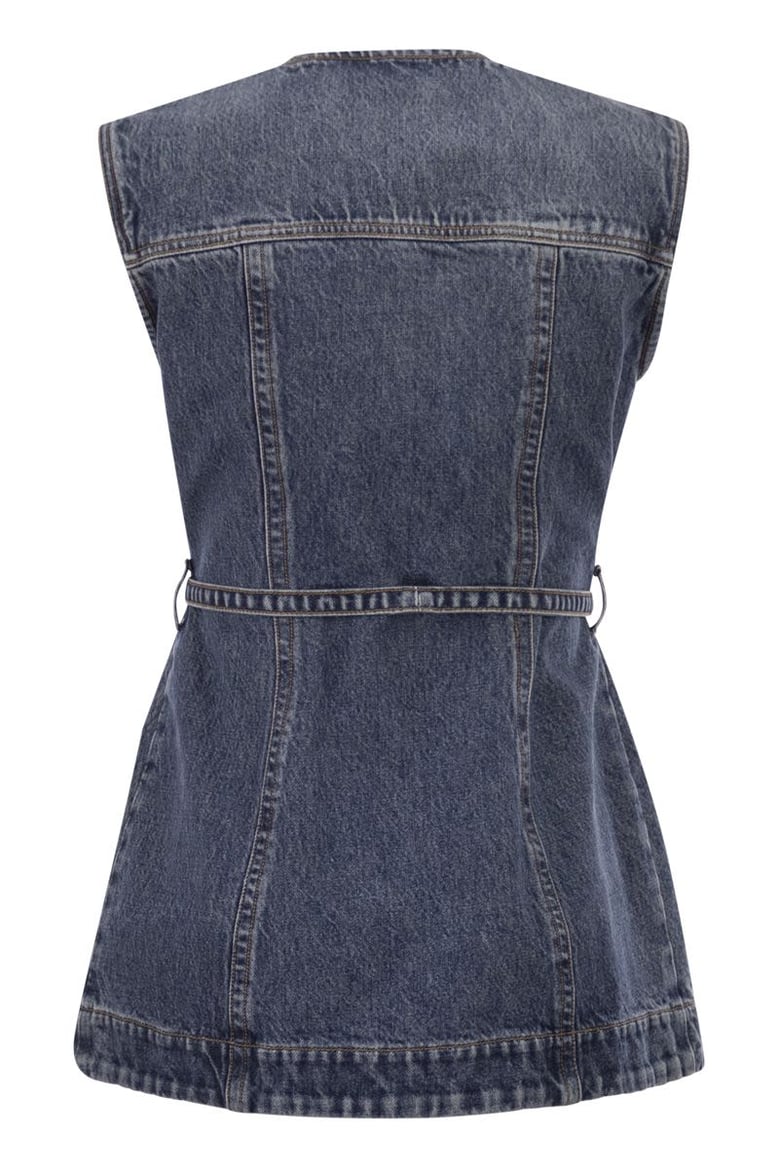 spddominio - denim sleeveless top by Selfnex