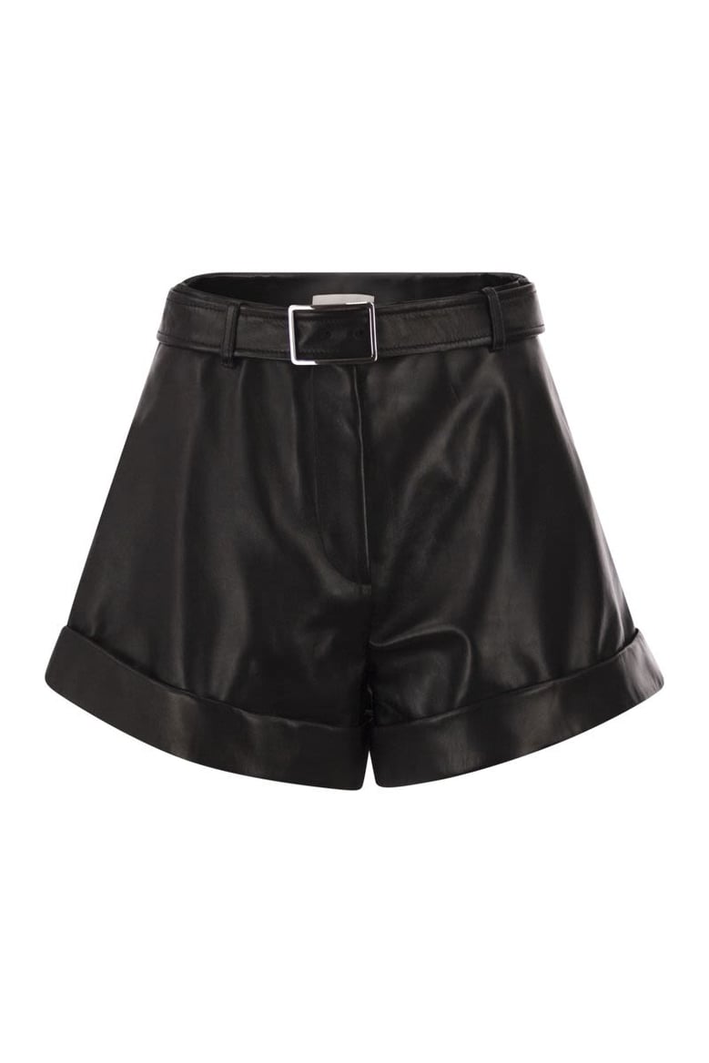 spxvasaio - leather bermuda shorts by Selfnex