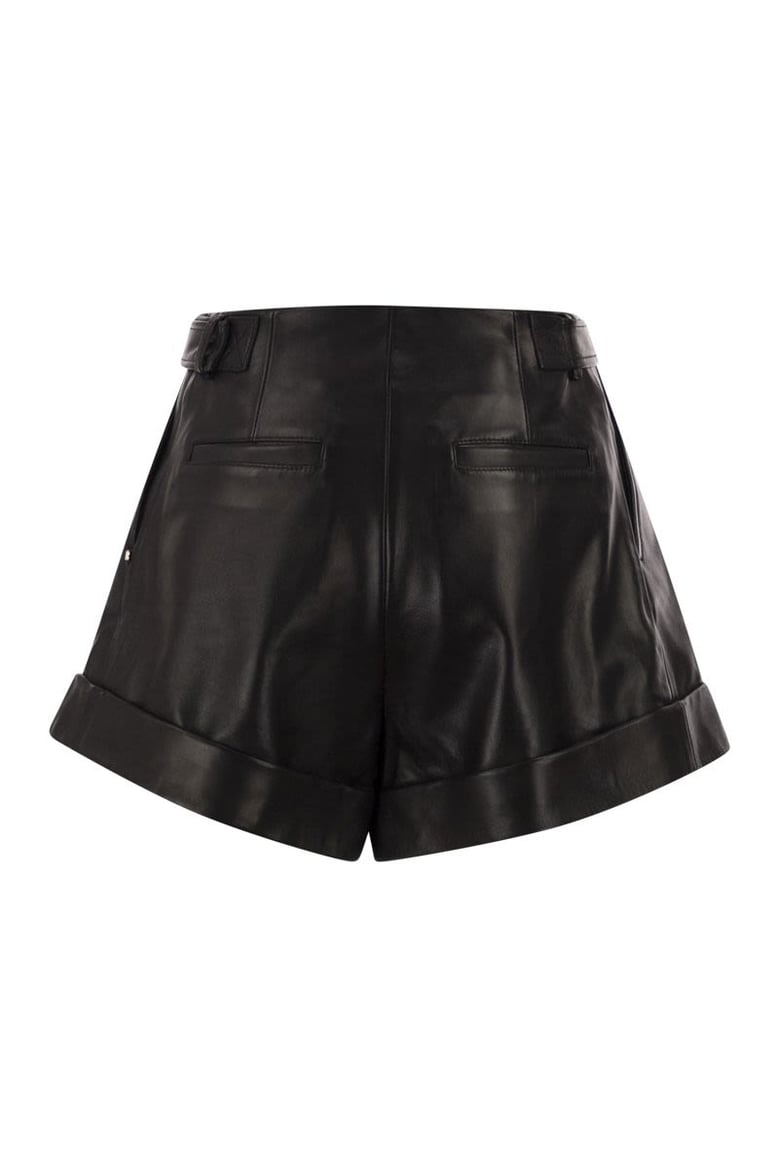 spxvasaio - leather bermuda shorts by Selfnex