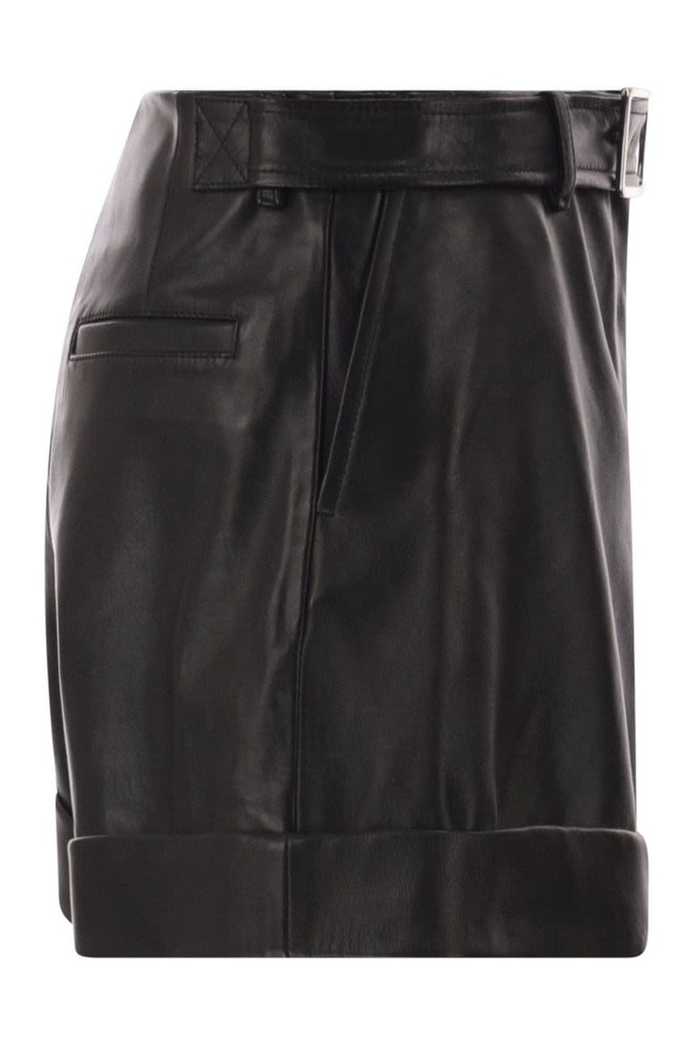 spxvasaio - leather bermuda shorts by Selfnex
