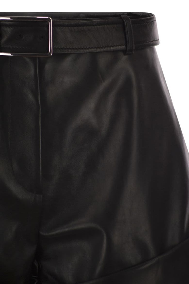 spxvasaio - leather bermuda shorts by Selfnex