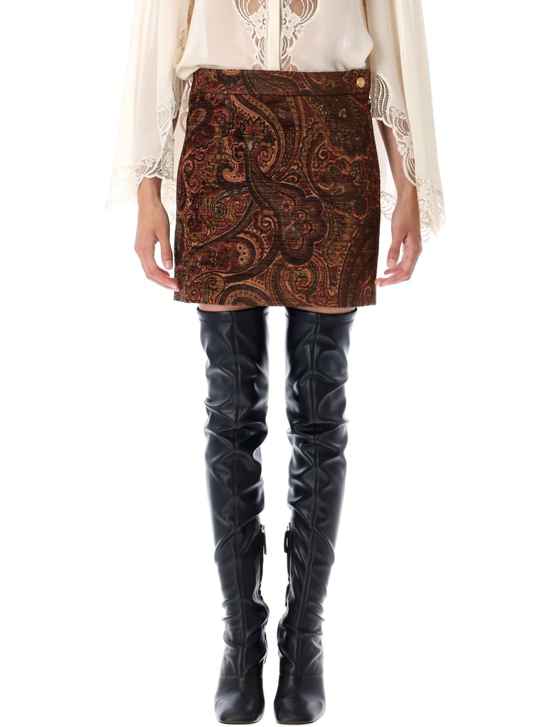 mini skirt with jacquard pattern by Selfnex