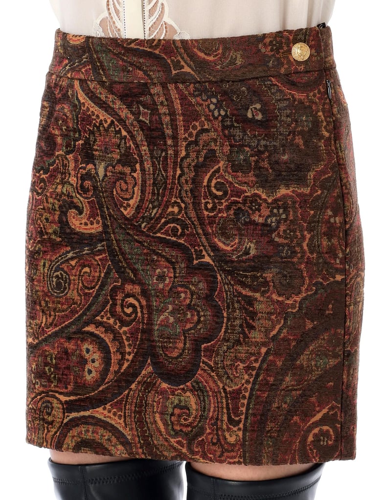 mini skirt with jacquard pattern by Selfnex